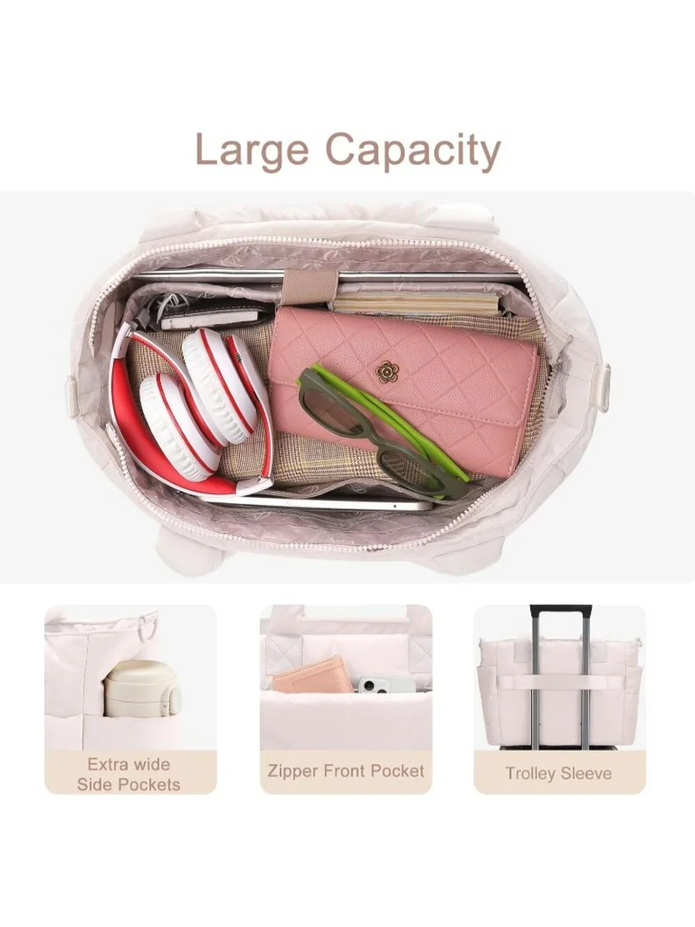 N/A puffer tote